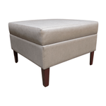 Pre-Owned Gunlocke Square Ottoman in Mocha | 25"x25"x17.5" Professional Seating