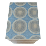 Pre-Owned AIS Grey 2-Drawer Mobile Pedestal with Blue Cushion Top | Dual-Purpose Office Storage & Seating