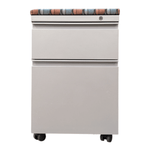Pre-Owned AIS Grey 2-Drawer Cushion Top Mobile Pedestal