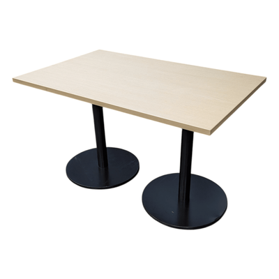 48x30 maple breakroom table with black base