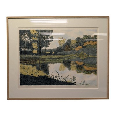 framed print - autumn pond