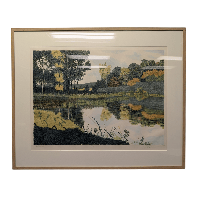 framed print - autumn pond