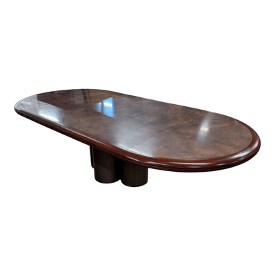 Harry Lunstead 10ft Oval Conference Table with Clustered Metal Round Base