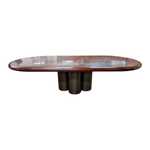 Pre-Owned Harry Lunstead 10ft Oval Conference Table with Clustered Metal Base | Executive Boardroom Furniture