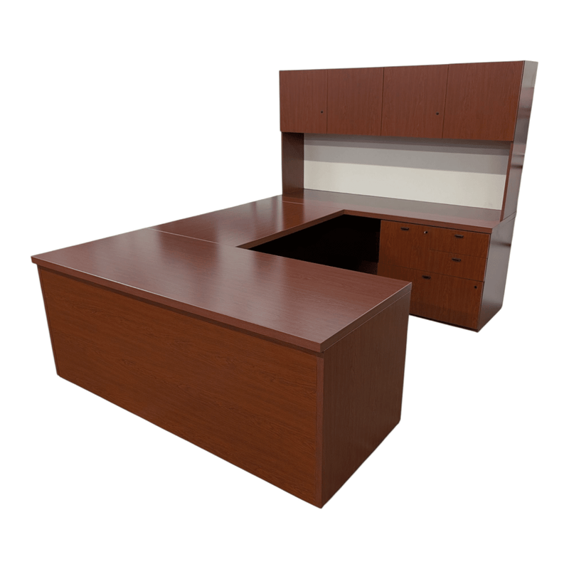 Right Hand U-Shape Desk with Hutch