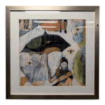 Framed Print - Girl carrying umbrella