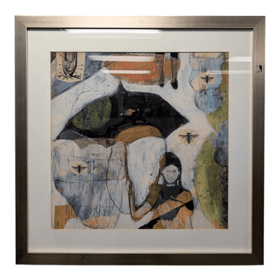 Framed Print - Girl carrying umbrella
