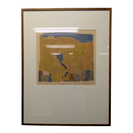 framed print - wheat fields on a mountain