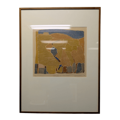 framed print - wheat fields on a mountain