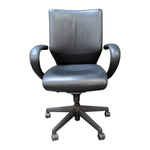 Pre-Owned Keilhauer TOM-9765 SLIM Mid-Back Conference Chair - Black Leather | Executive Seating