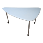 Pre-Owned Herman Miller White Triangular Mobile Table - 54x36 | Premium Collaborative Furniture