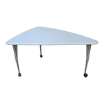 Pre-Owned Herman Miller White Triangular Mobile Table - 54x36 | Premium Collaborative Furniture