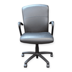 Pre-Owned Encore Seating Black Leather Conference Chair – Professional Executive Meeting Seating