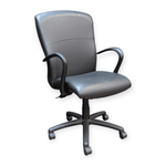 Pre-Owned Encore Seating Black Leather Conference Chair – Professional Executive Meeting Seating