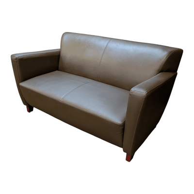 Office Star Breeze Loveseat – Brown Leather