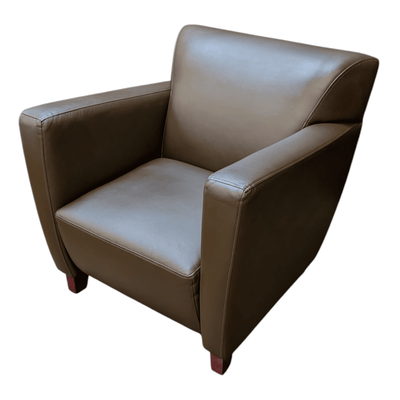 Office Star Breeze Club Chair – Brown Leather