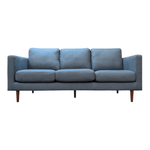 Apricot Hana 3-Seat Sofa - Modern Dusty Blue Office Lounge Seating