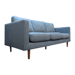 Apricot Hana 3-Seat Sofa - Modern Dusty Blue Office Lounge Seating