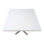 Pre-Owned HON 30" Square Breakroom Table – White Laminate with Chrome Base