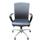 Pre-Owned Gunlocke Black Leather Conference Chair – Premium Executive Seating