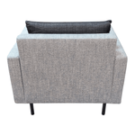 HBF Grey Fabric Lounge Chair with Black Cushion and Legs 230084 | Pre-Owned Office Lounge Chair for Reception Areas