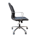Office Source Mid-Back Executive Chair Black Upholstery Chrome Frame 60821 AM BLK | Pre-Owned Executive Office Chair