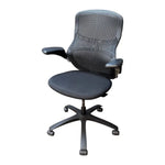 Knoll Generation Task Chair - Black mesh and black fabric