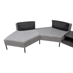 HBF Cityscape Pentagon Modular Sofa with Table Grey 260127 | Pre-Owned Office Modular Seating with Built-in Table