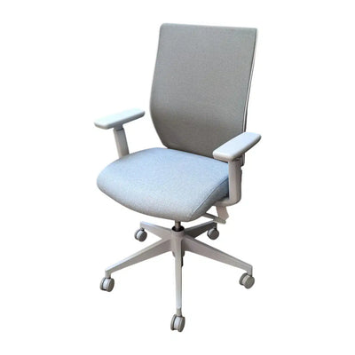 AIS Devens High Back Task Chair - Gray Express Upholstery Model 4630 | Pre-Owned Ergonomic Office Chair