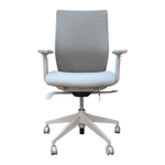 AIS Devens High Back Task Chair - Gray Express Upholstery Model 4630 | Pre-Owned Ergonomic Office Chair