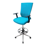 Sunline Ergo Teal Drafting Stool SSG260058 | Pre-Owned Adjustable Height Office Stool with Foot Ring