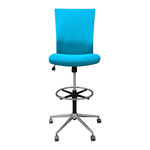 Sunline Armless Ergo Drafting Stool - Teal Upholstery