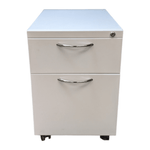22" White Mobile Box/File Pedestal - 15"D x 21"H | Pre-Owned Office Storage Cabinet