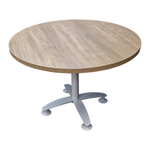 42" Steelcase Round Breakroom Table - Dark Bronze Top with Grey Base | Professional Pre-Owned Breakroom Furniture