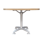 42" Steelcase Round Breakroom Table - Dark Bronze Top with Grey Base | Professional Pre-Owned Breakroom Furniture