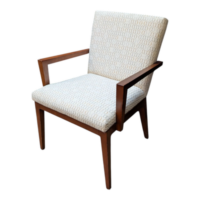 OFS Wood Frame Side Chair - Tan circle fabric