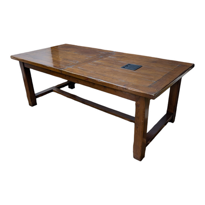 Custom Rustic Conference Table with Power 83"W x 39"D