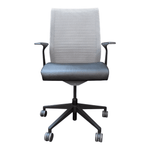 Intelligent Ergonomic Task Chair with Black Seat and Grey Mesh Back | Steelcase Think V1