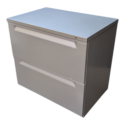 Herman Miller 2-Drawer Lateral File Cabinet – Grey 30"W x 19.5"D x 20.25"H