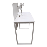 4x2 Sunline LZ Elevated Benching System SSG260056 | Pre-Owned Office Workstation with Frosted Glass Privacy Screens