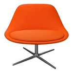 Bernhardt Chiara Orange Swivel Lounge Chair SOS260204 | Pre-Owned Office Lounge Chair with 360 Degree Swivel Base