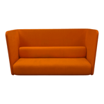 93" x 31" x 52.25" Bernhardt Code Orange High-Back Sofa SOS260210 | Pre-Owned Office Sofa with Privacy and Acoustic Comfort