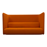 93" x 31" x 52.25" Bernhardt Code Orange High-Back Sofa SOS260210 | Pre-Owned Office Sofa with Privacy and Acoustic Comfort