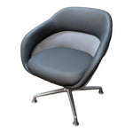 Steelcase Coalesse SW-1 Mid-Back Swivel Side Chair 260221 | Pre-Owned Conference Room Chair with Grey Upholstery