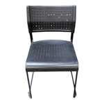 Steelcase Black Backliner Stackable Side Chair 260219 | Pre-Owned Office Stacking Chair for Conference Rooms