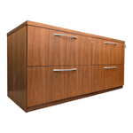60" x 24" x 28.5" Gunlocke Double Lateral File Cabinet RS260176 | Pre-Owned Office File Storage with Letter and Legal Size Capacity