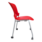 Herman Miller Caper Armless Stack Chair – Red with Casters