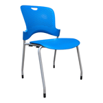 Herman Miller Blue Armless Stack Chair