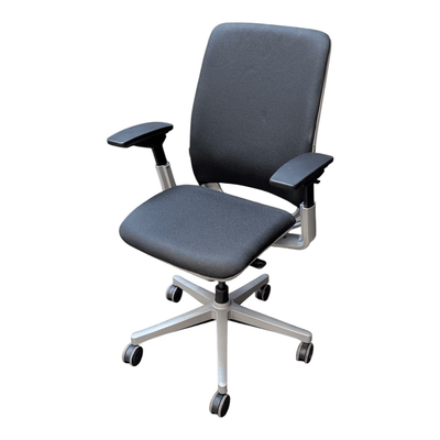 Steelcase Amia Task Chair  with Black Fabric and Grey Frame