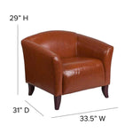 HERCULES Imperial Series Cognac LeatherSoft Chair medical office furniture